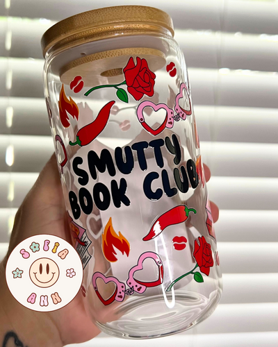 Smutty Book Club Glass Tumbler