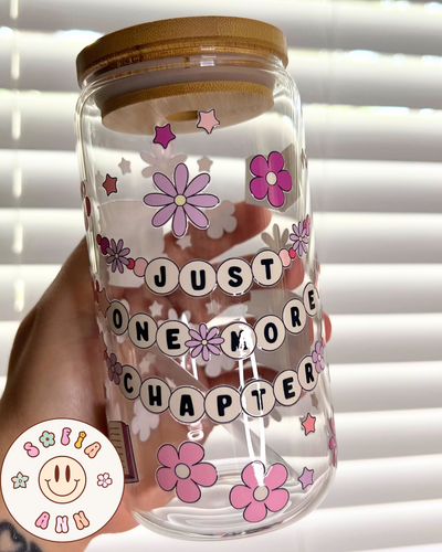 Just one more Chapter Glass Tumbler