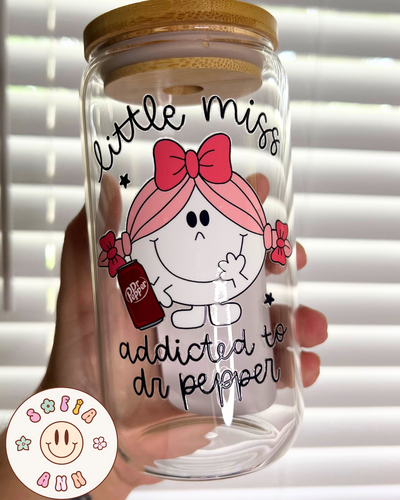 Little Miss Dr Pepper Glass Tumbler