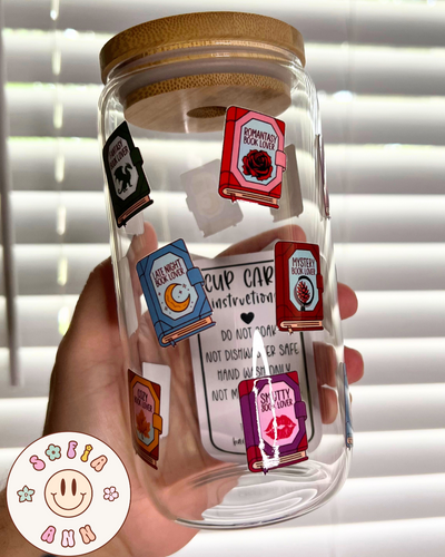 Book Lover Glass Tumbler