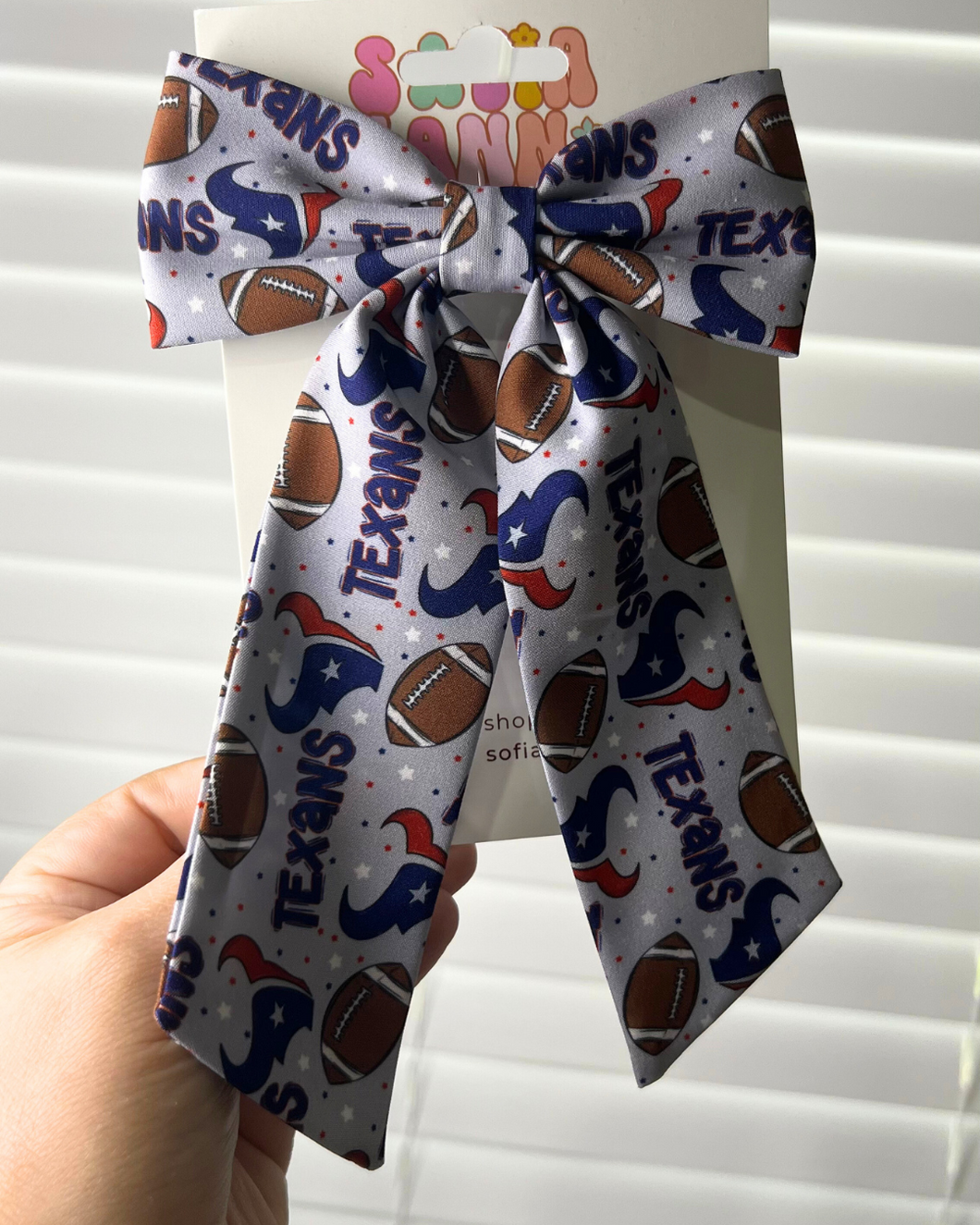 Texans Fabric Bow -Ann Style