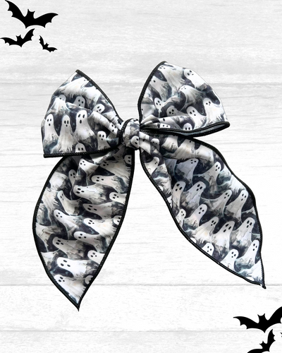 Haunting Ghosts Fabric Bow