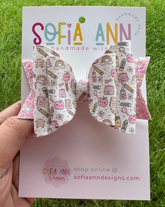 Pink School Bow