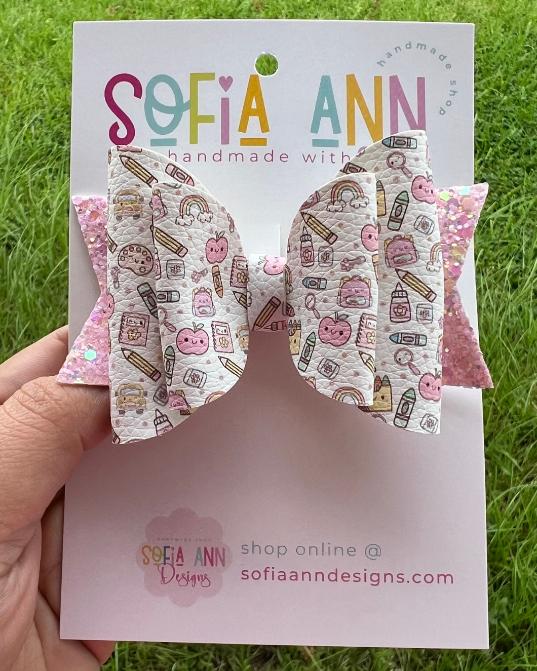 Pink School Bow