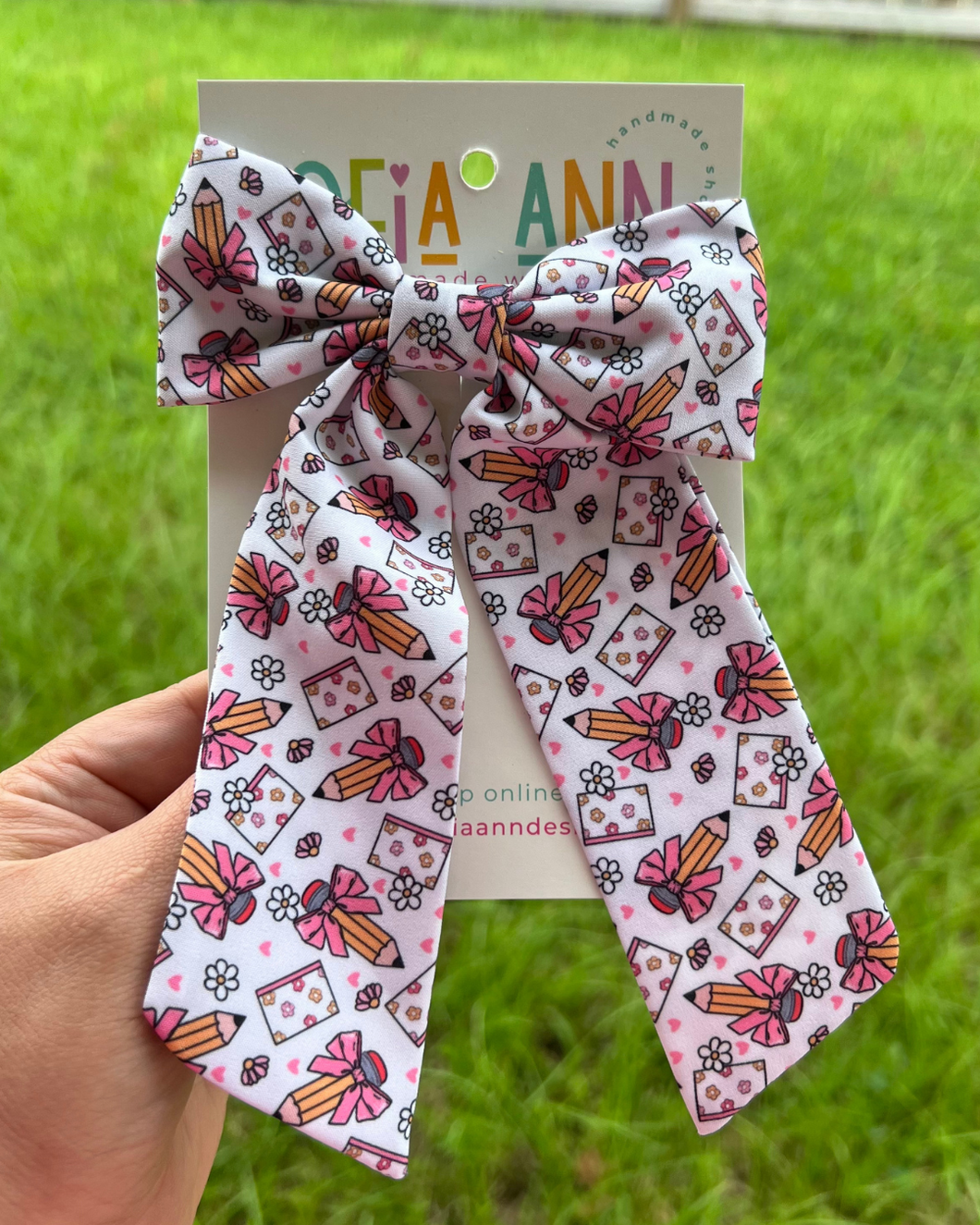 Pencil Coquette Fabric Bow