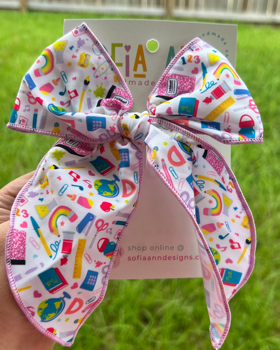 School Daze Fabric Bow