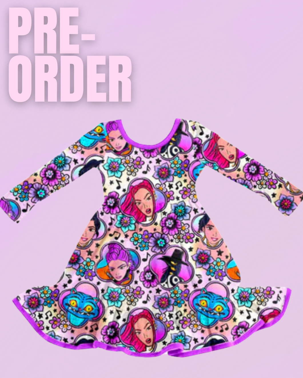 Kpop Demon Hunters Ruffle Dress