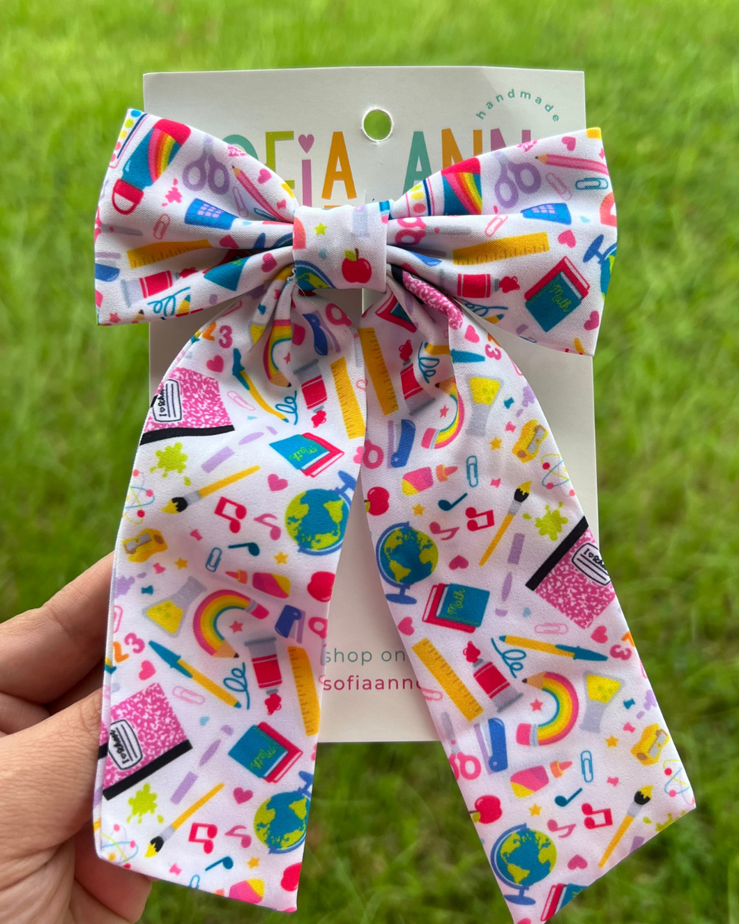 School Daze Fabric Bow