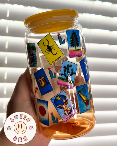 Loteria Glass Tumbler