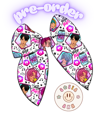 KPop Demon Hunters Saja Boys Fabric Bow *Pre-order*