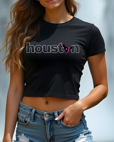 Texans Cropped Baby Tee