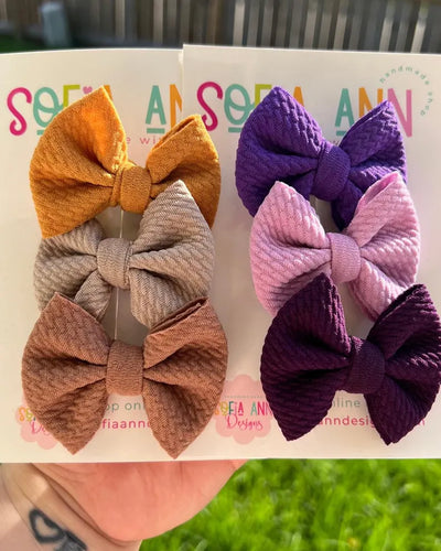 Solid Color Trio (Browns) or (Purples)
