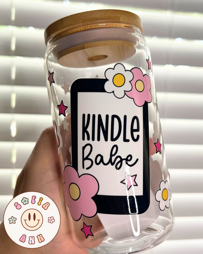 Kindle Babe Glass Tumbler