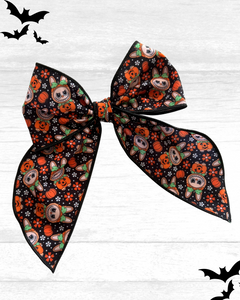 Labubu Pumpkin Fabric Bow