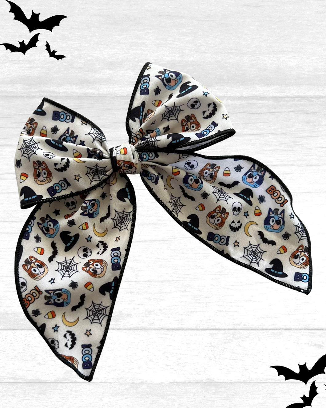 Boo Bluey & Bingo Fabric Bow