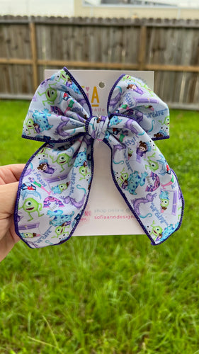 Monsters Inc. Fabric Bow