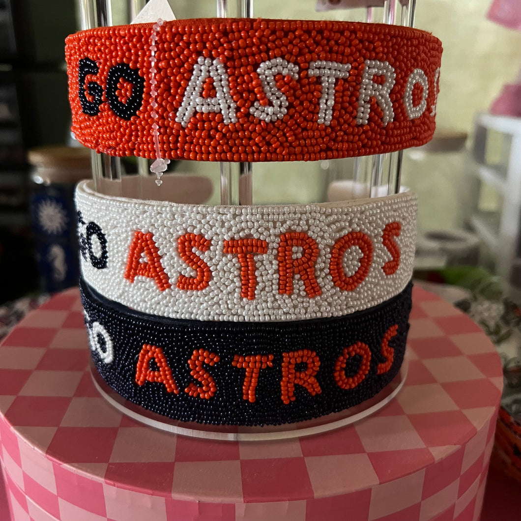 Astros Beaded Headbands