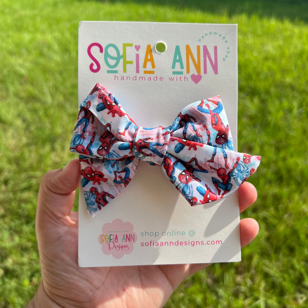 Spiderman fabric bow