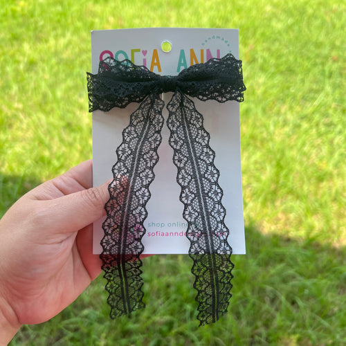 Black Lace Bow